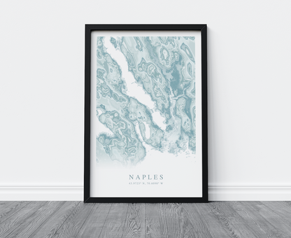 Naples ME Map Print