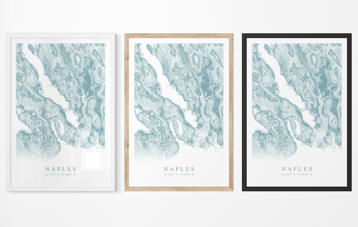 Naples ME Map Print