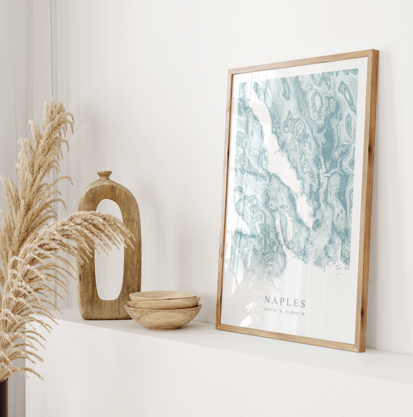 Naples ME Map Print