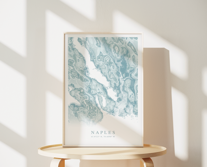 Naples ME Map Print