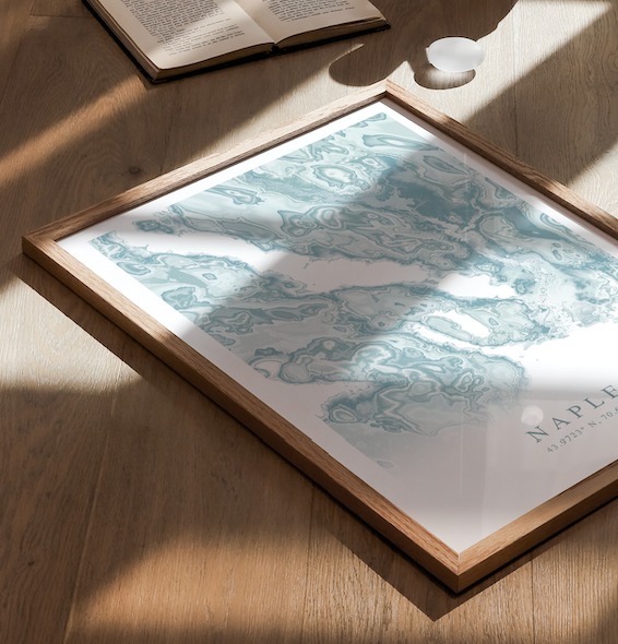 Naples ME Map Print