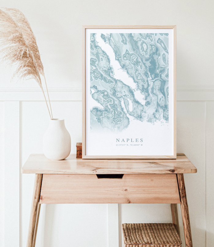 Naples ME Map Print