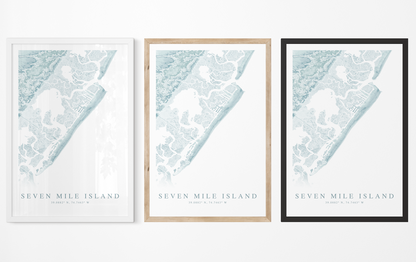 Seven Mile Island Map Print