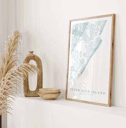 Seven Mile Island Map Print