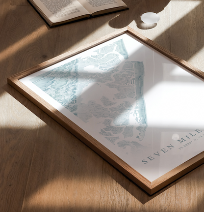 Seven Mile Island Map Print