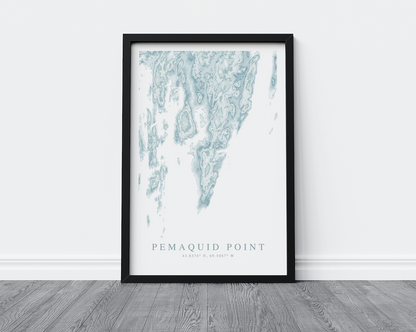 Pemaquid Point Map Print