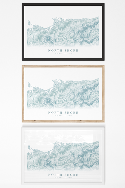 North Shore Long Island Map Print