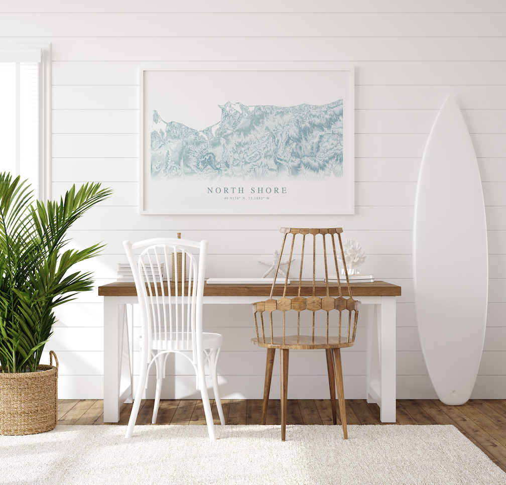 North Shore Long Island Map Print