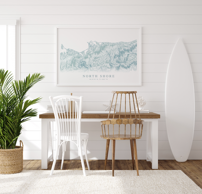 North Shore Long Island Map Print