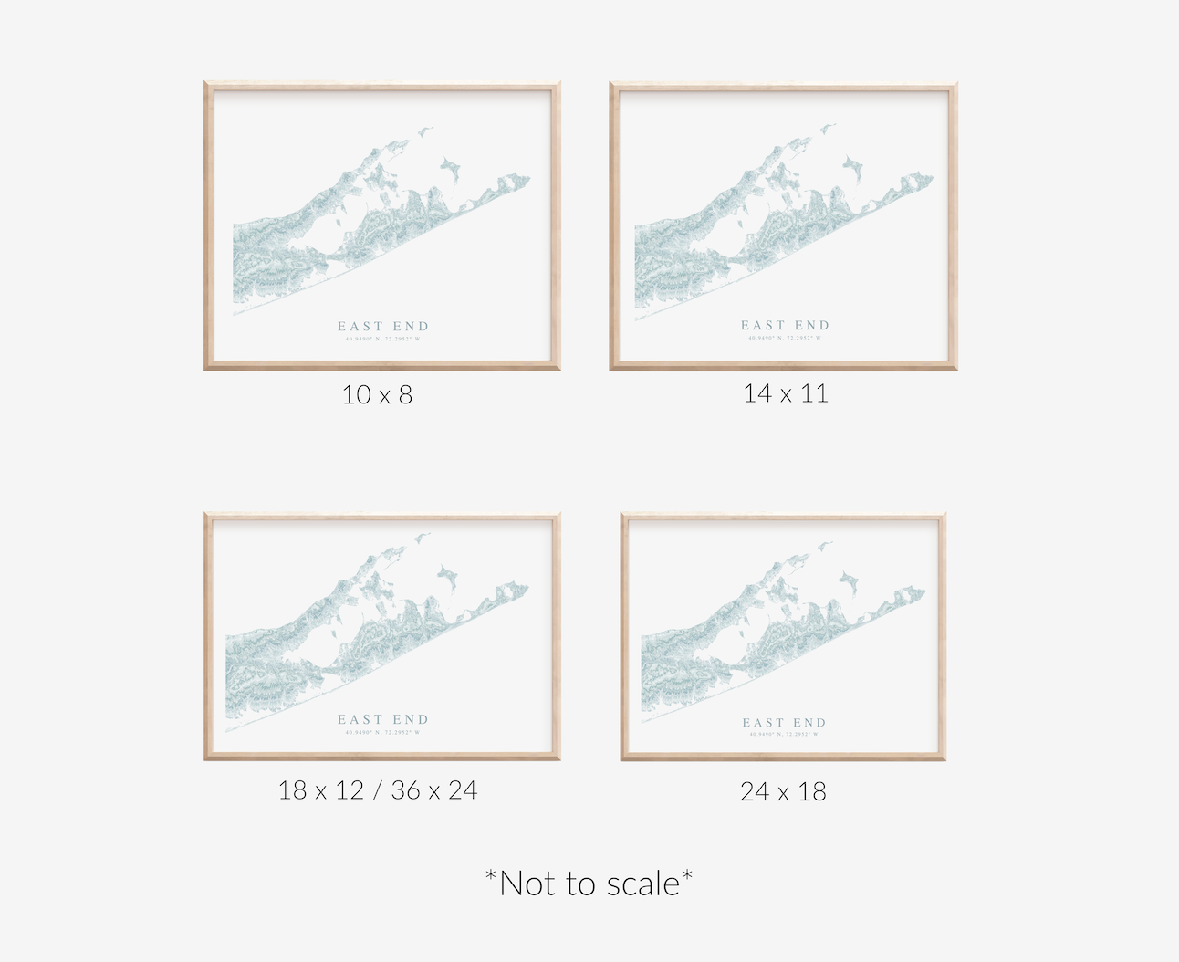 East End Long Island Map Print