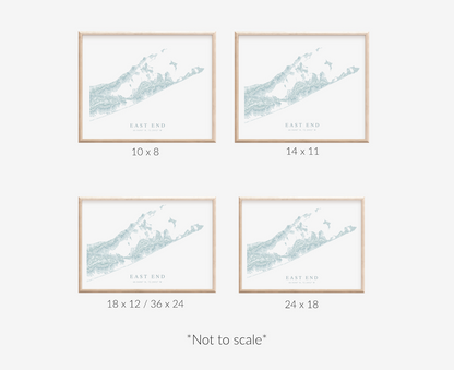 East End Long Island Map Print
