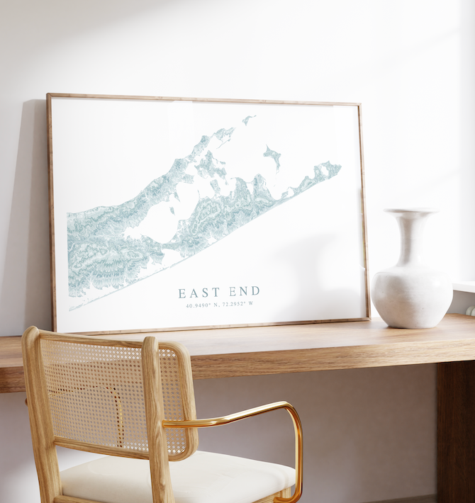 East End Long Island Map Print