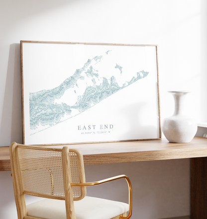 East End Long Island Map Print