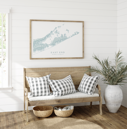 East End Long Island Map Print