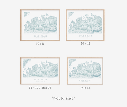 Gold Coast Long Island Map Print