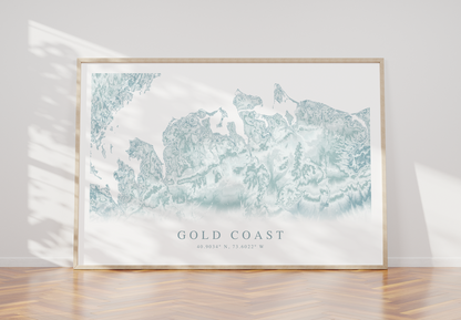 Gold Coast Long Island Map Print