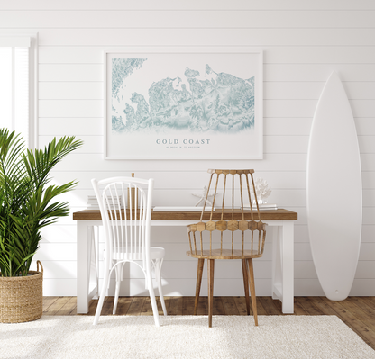 Gold Coast Long Island Map Print