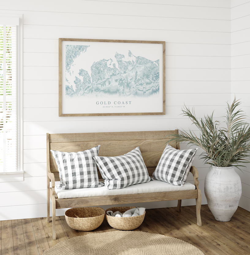 Gold Coast Long Island Map Print