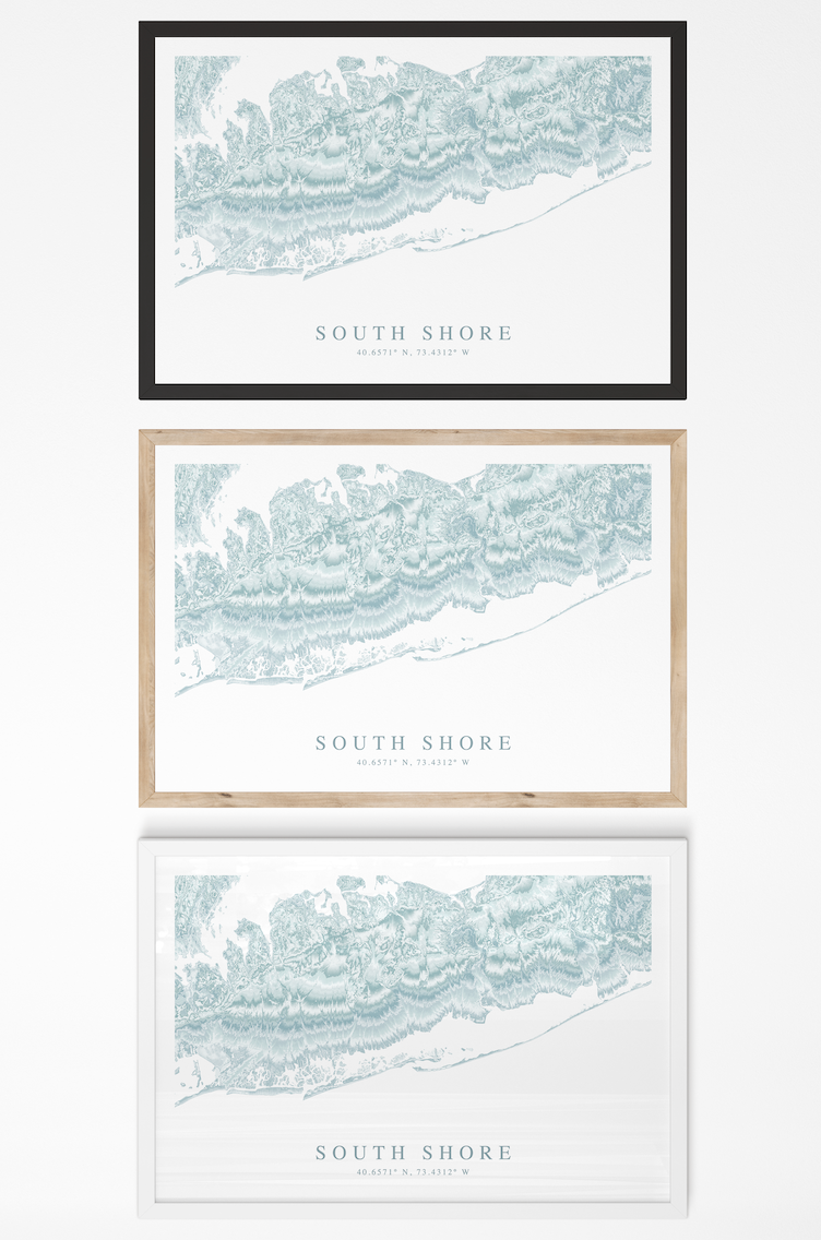 South Shore Long Island Map Print