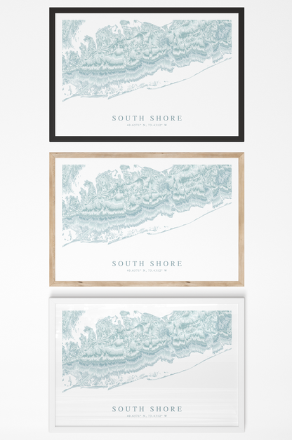 South Shore Long Island Map Print