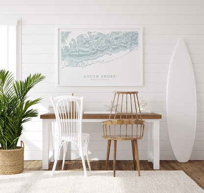 South Shore Long Island Map Print