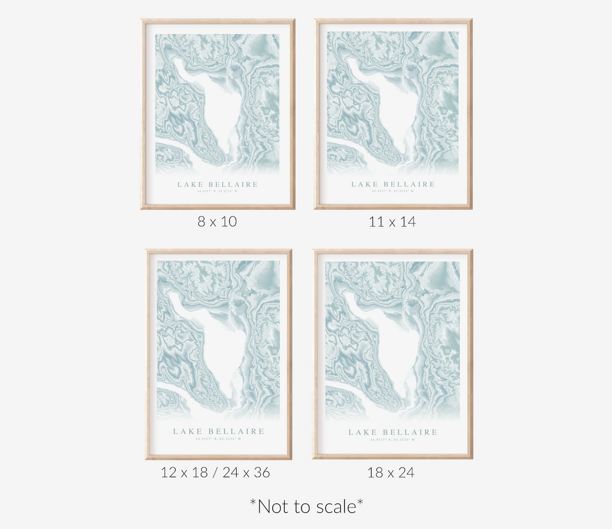 Lake Bellaire Map Print