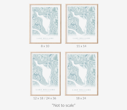 Lake Bellaire Map Print