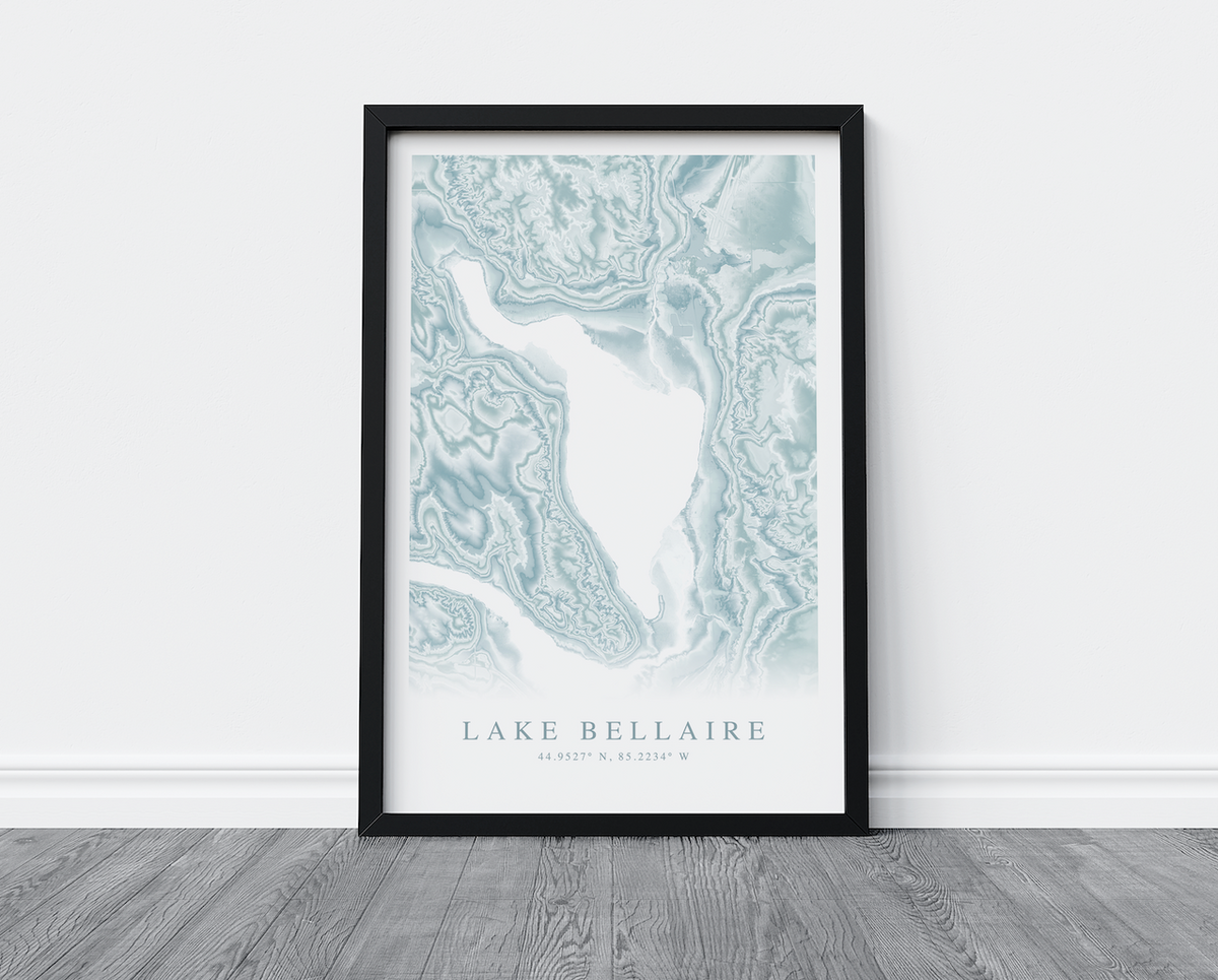 Lake Bellaire Map Print