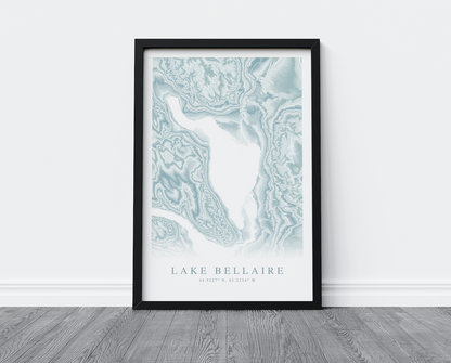 Lake Bellaire Map Print