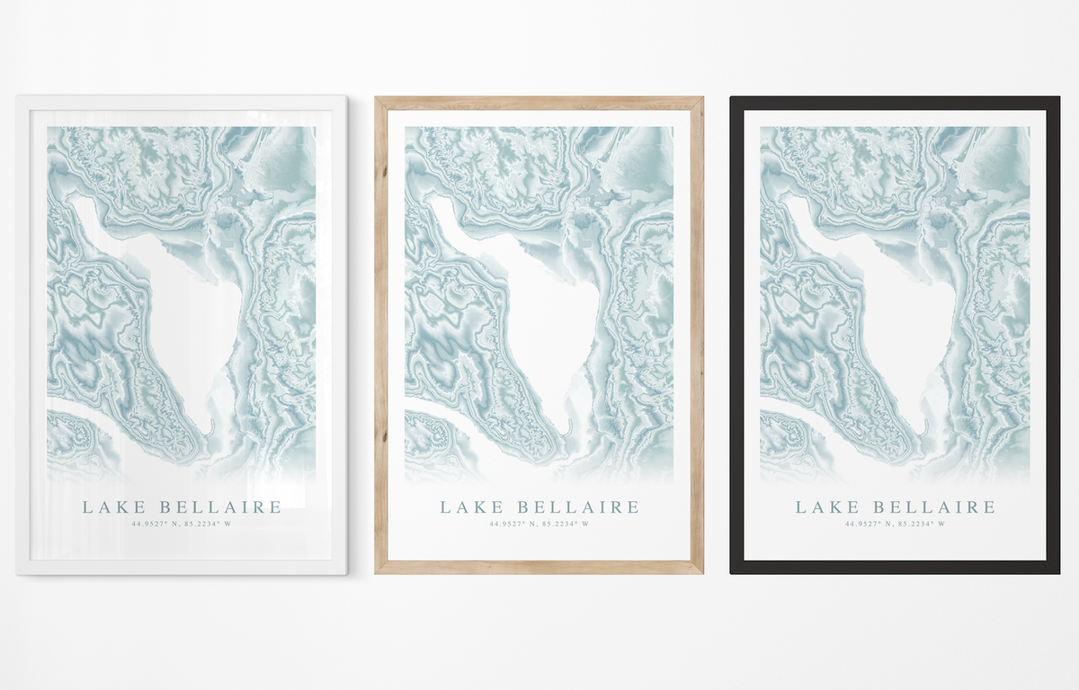 Lake Bellaire Map Print