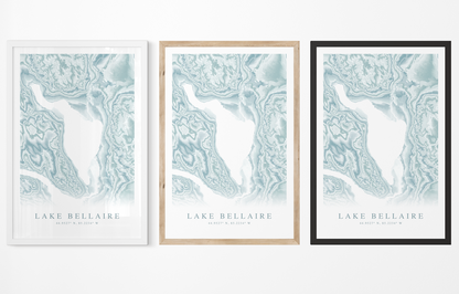 Lake Bellaire Map Print