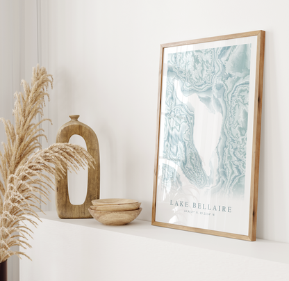 Lake Bellaire Map Print