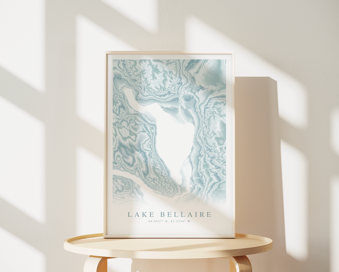 Lake Bellaire Map Print