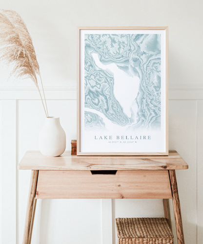 Lake Bellaire Map Print