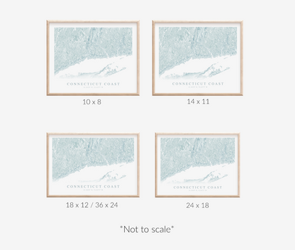Connecticut Coast Map Print