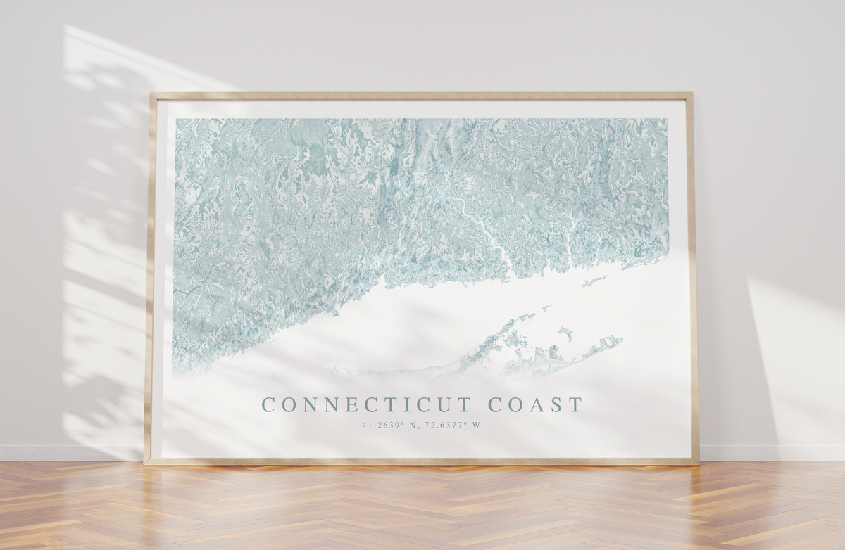 Connecticut Coast Map Print