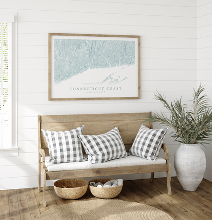 Connecticut Coast Map Print