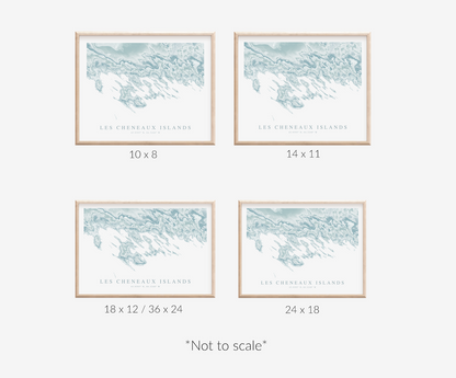 Les Cheneaux Islands Map Print