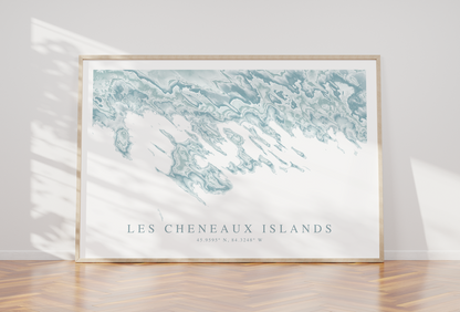 Les Cheneaux Islands Map Print