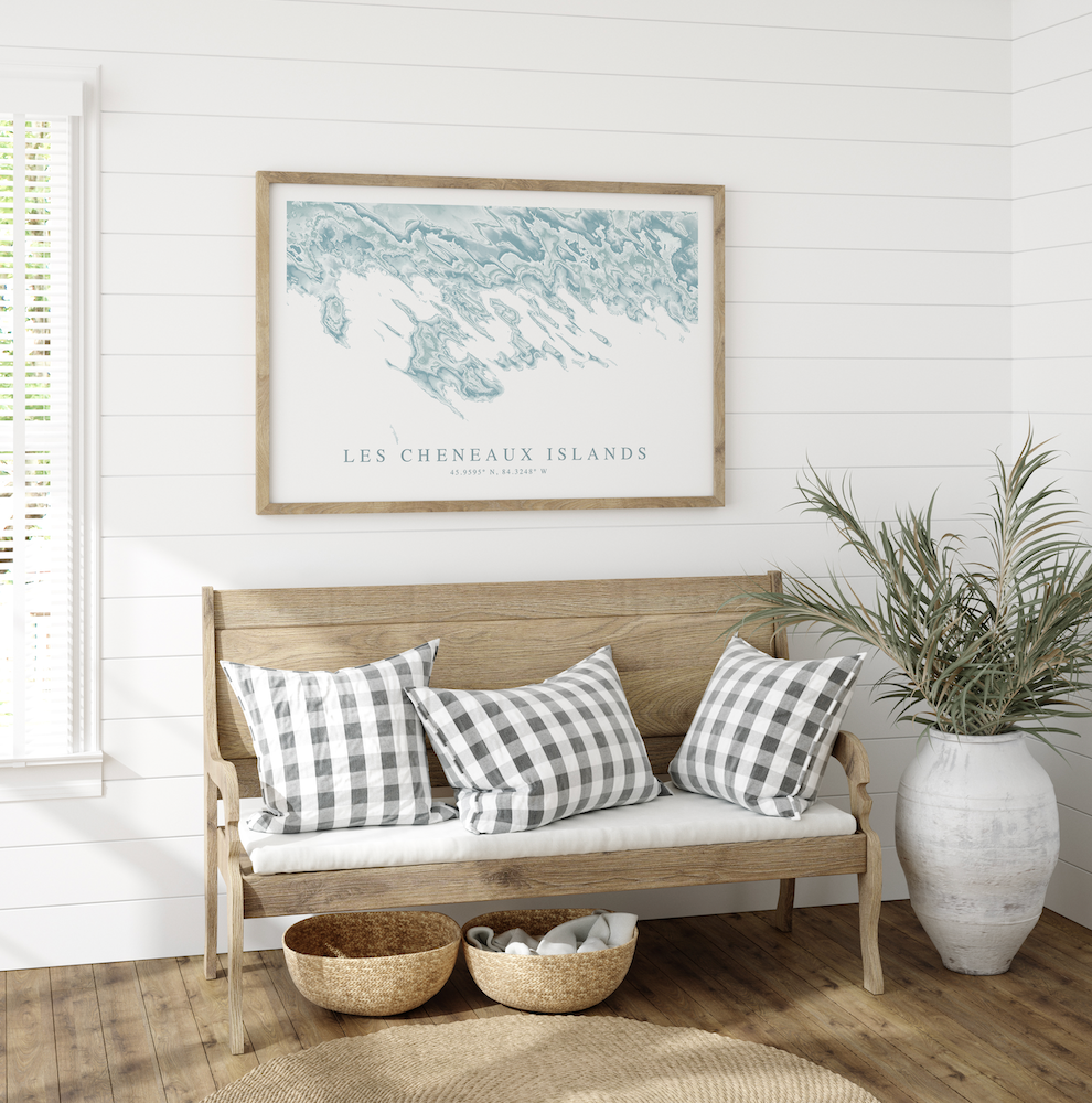 Les Cheneaux Islands Map Print