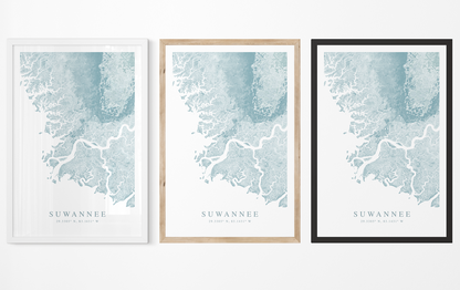 Suwannee Map Print