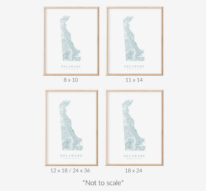 Delaware Map Print