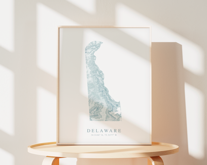 Delaware Map Print