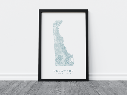 Delaware Map Print