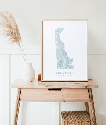 Delaware Map Print