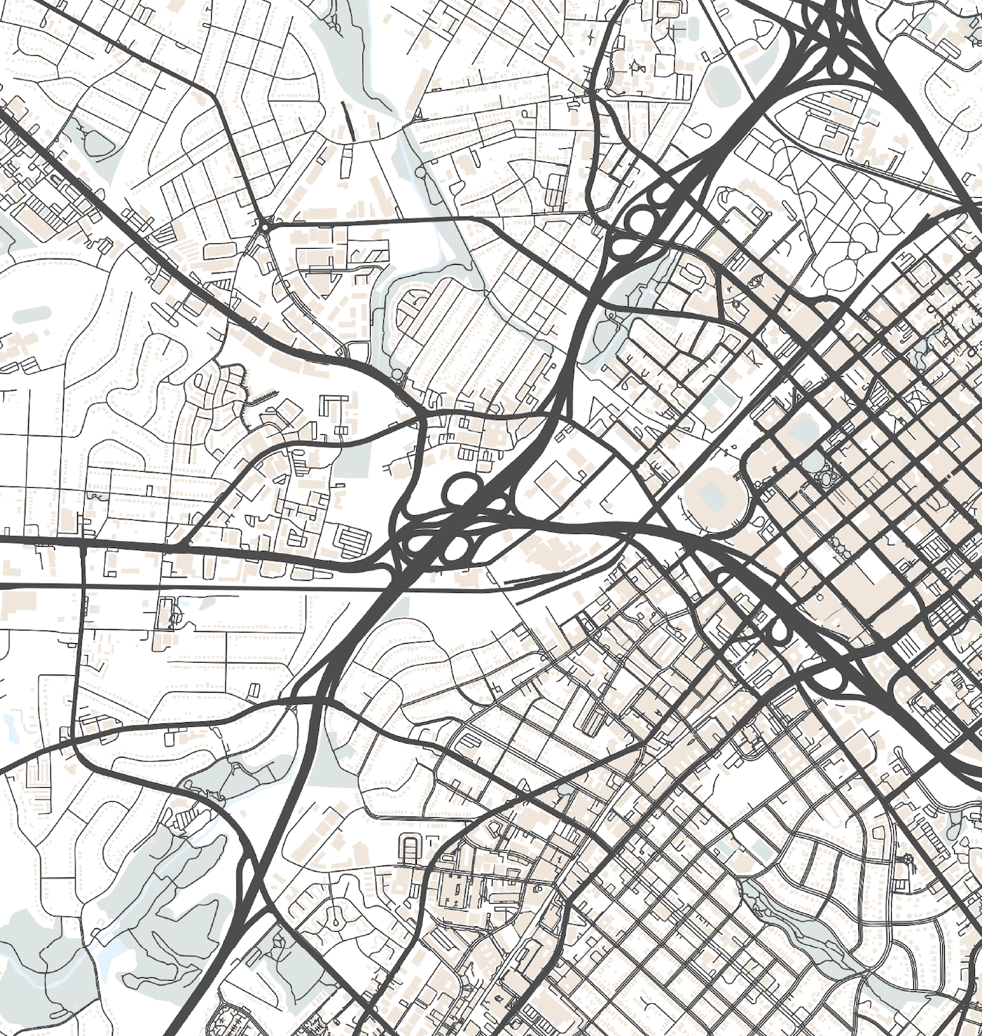 Charlotte Map Print