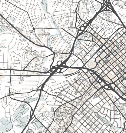 Charlotte Map Print