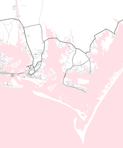 Carteret County Map Print