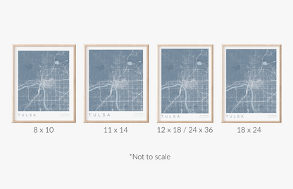 Tulsa Oklahoma Map Print