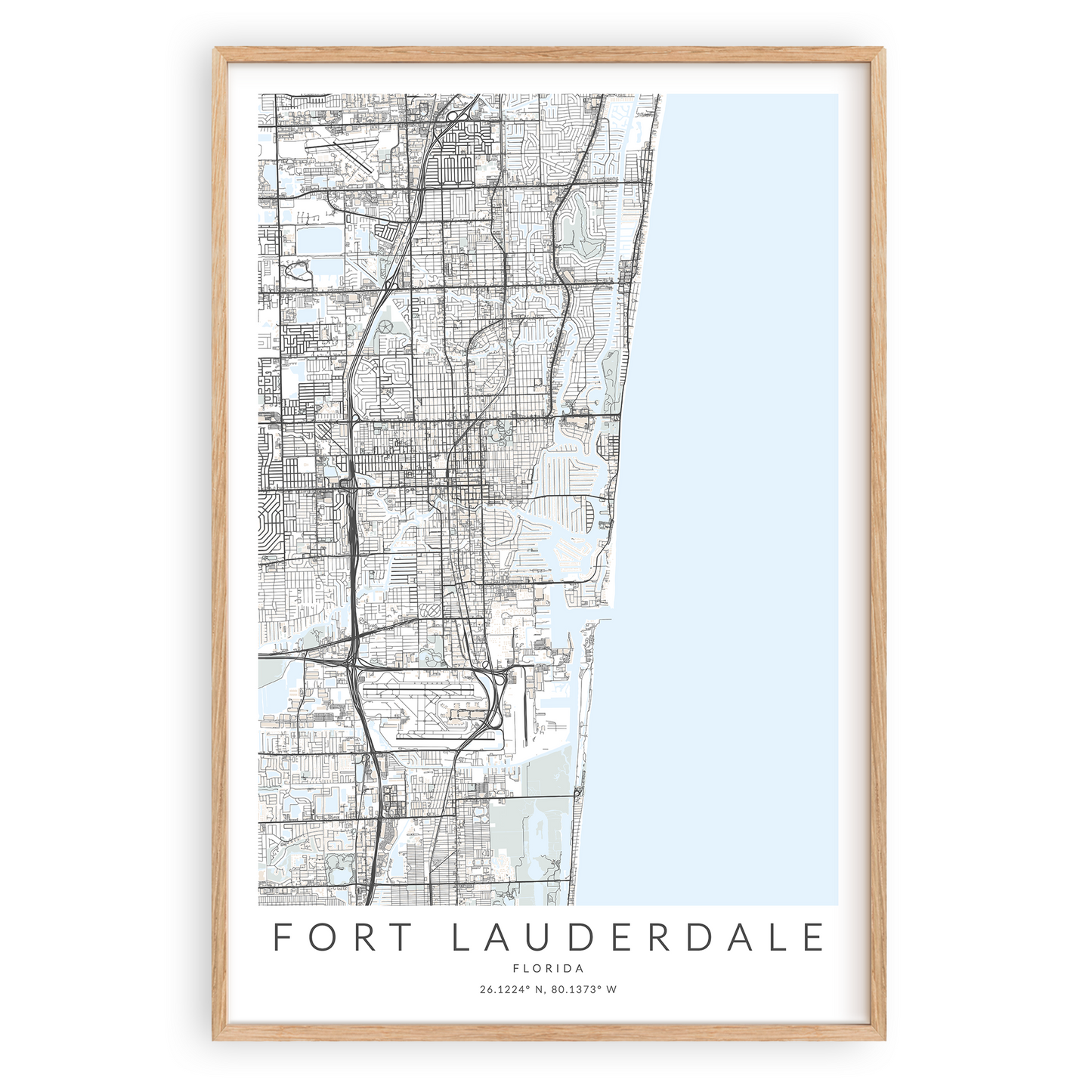 Fort Lauderdale Map Print